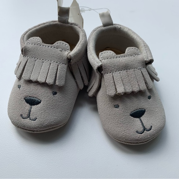 GAP Baby unisex leather mocassins 6-12m NWT - Picture 4 of 5